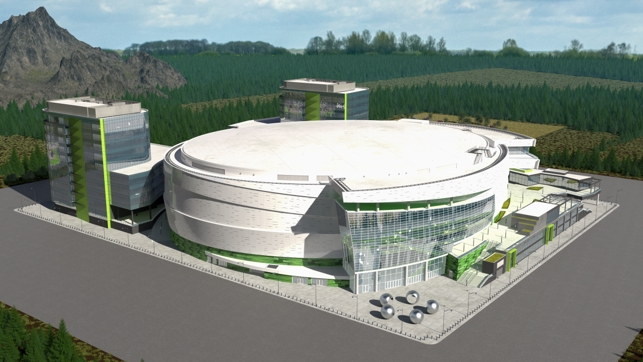 3D Stadium Arena with Park model