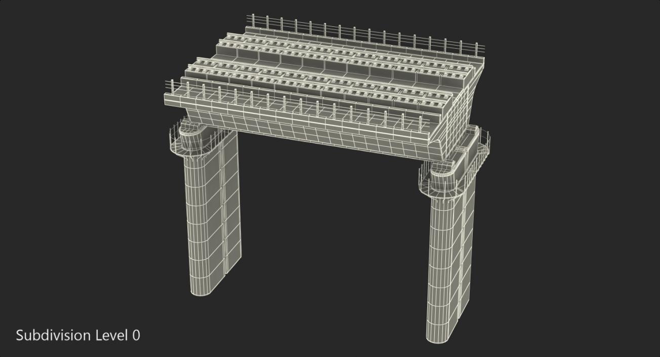 Rail Bridge Section 3D model