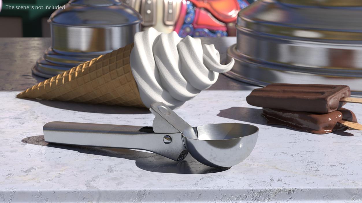 3D Stainless Steel Ice Cream Scoop