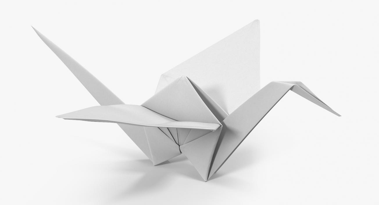 3D Origami Crane model