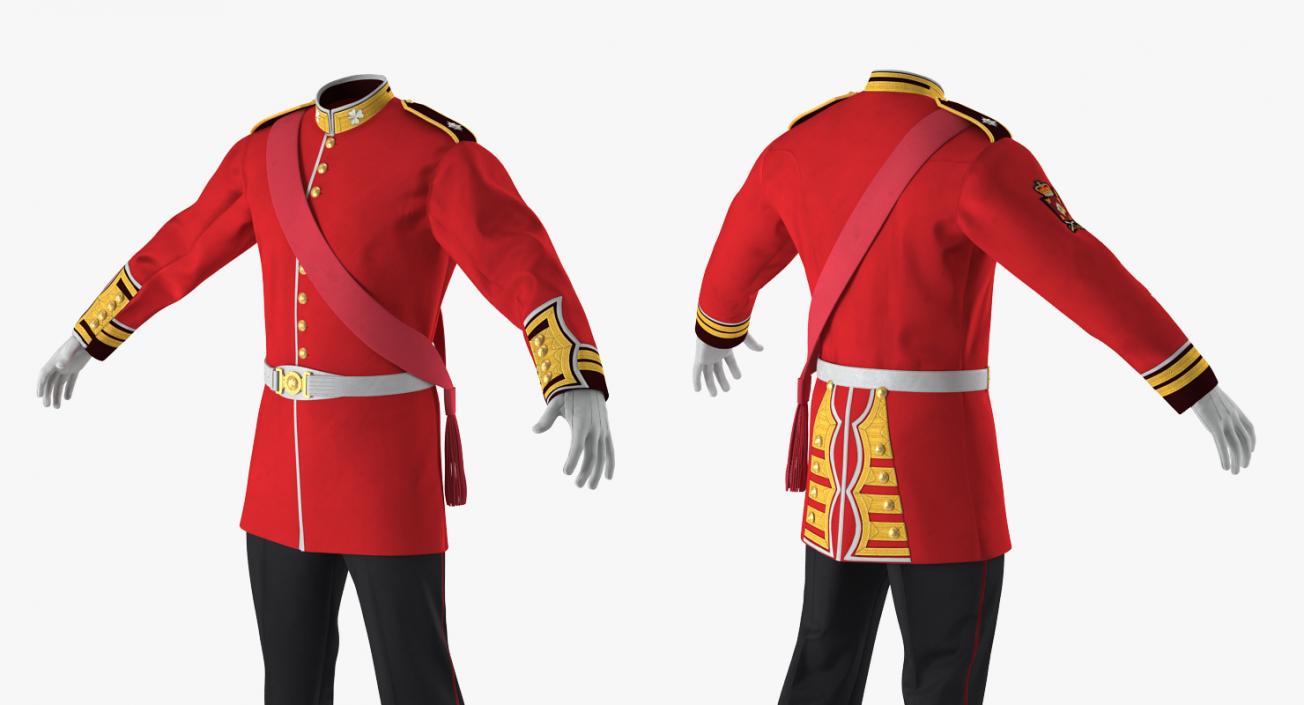 3D model Irish Guard Sergeant Uniform 2