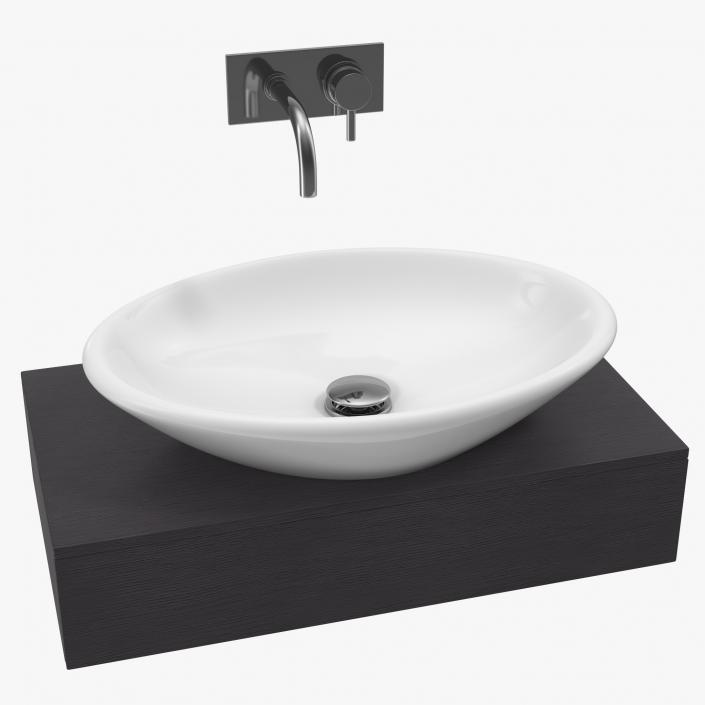 Bathroom Ceramic Counter Top Wash Bowl Basin 3D model
