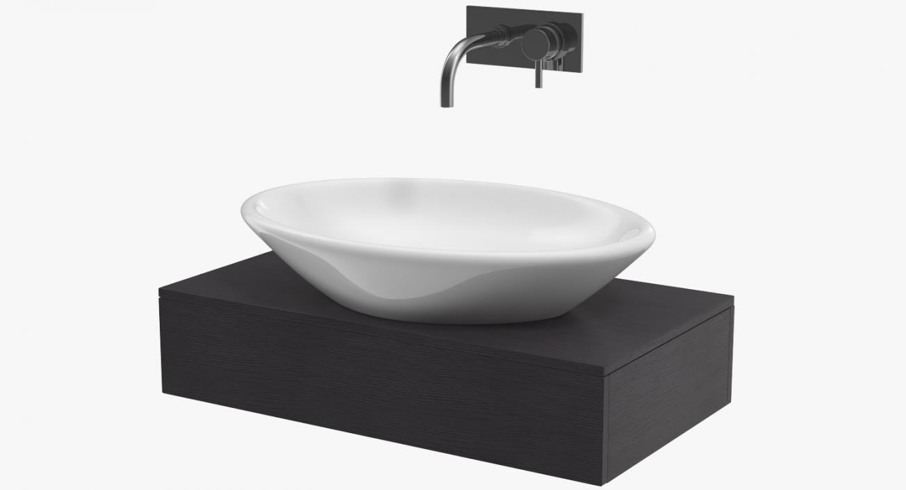 Bathroom Ceramic Counter Top Wash Bowl Basin 3D model