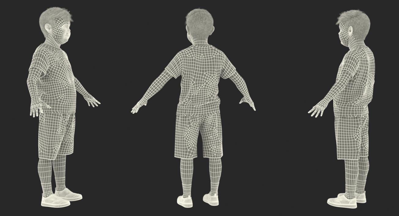 3D model Realistic Modern Teenage Boy Rigged