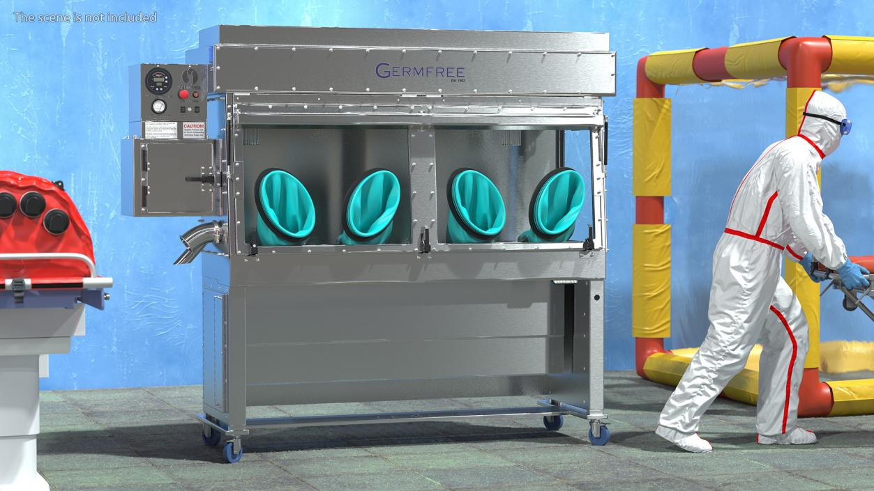 3D Germfree Stainless Steel Compounding Aseptic Isolator model