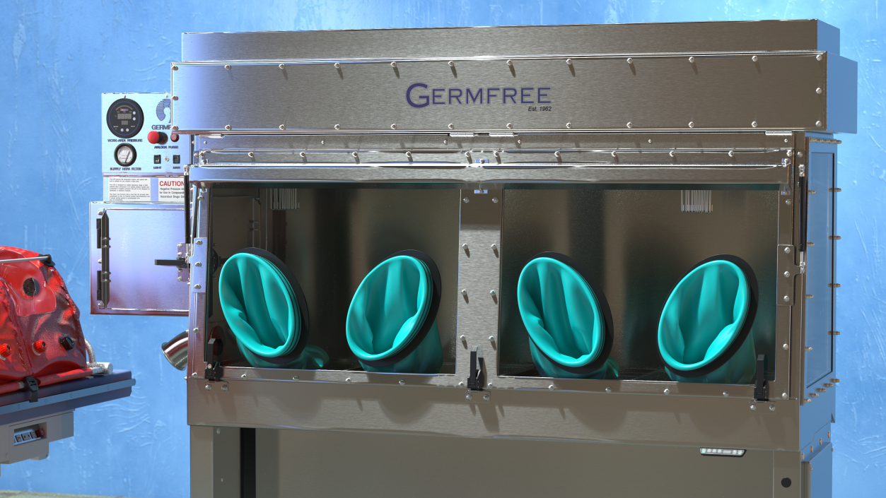 3D Germfree Stainless Steel Compounding Aseptic Isolator model
