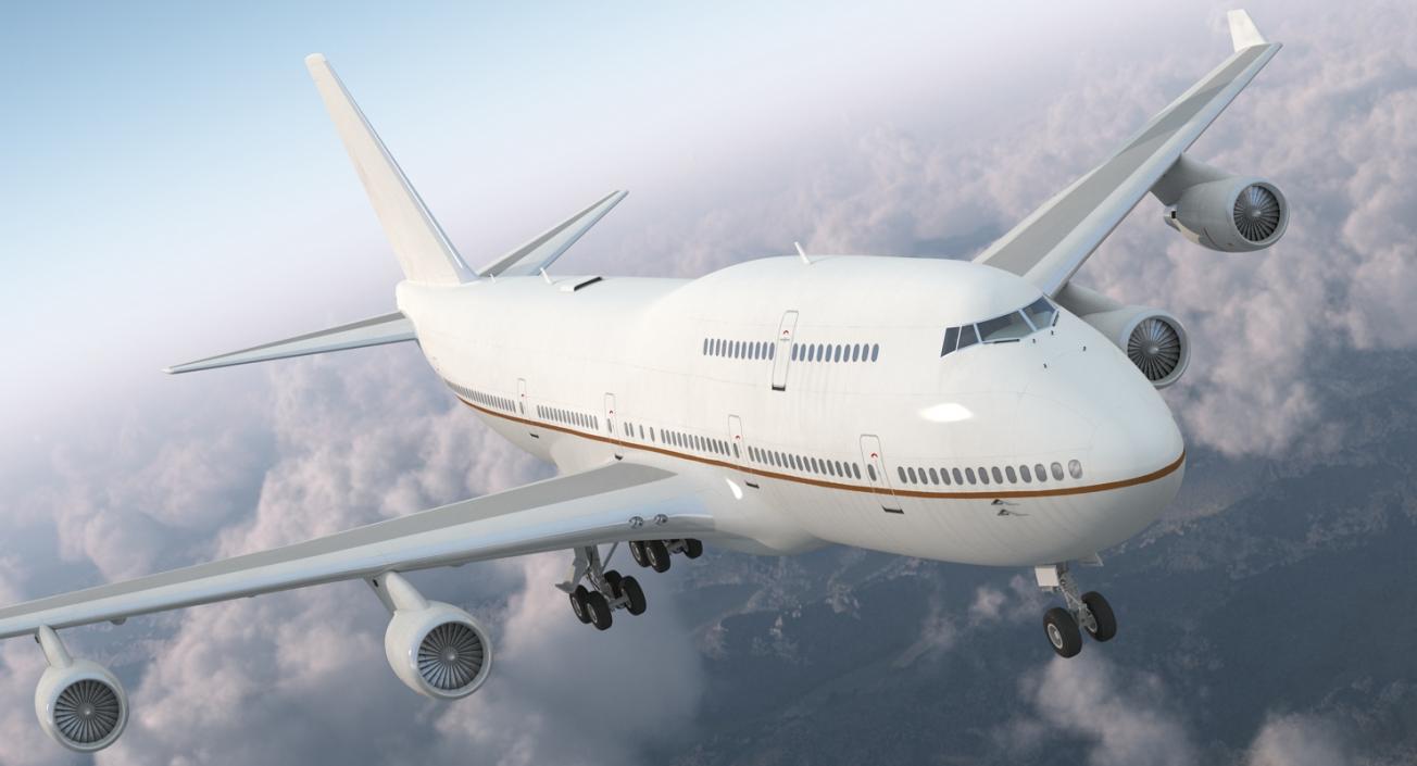 3D Boeing 747-400ER Generic Rigged