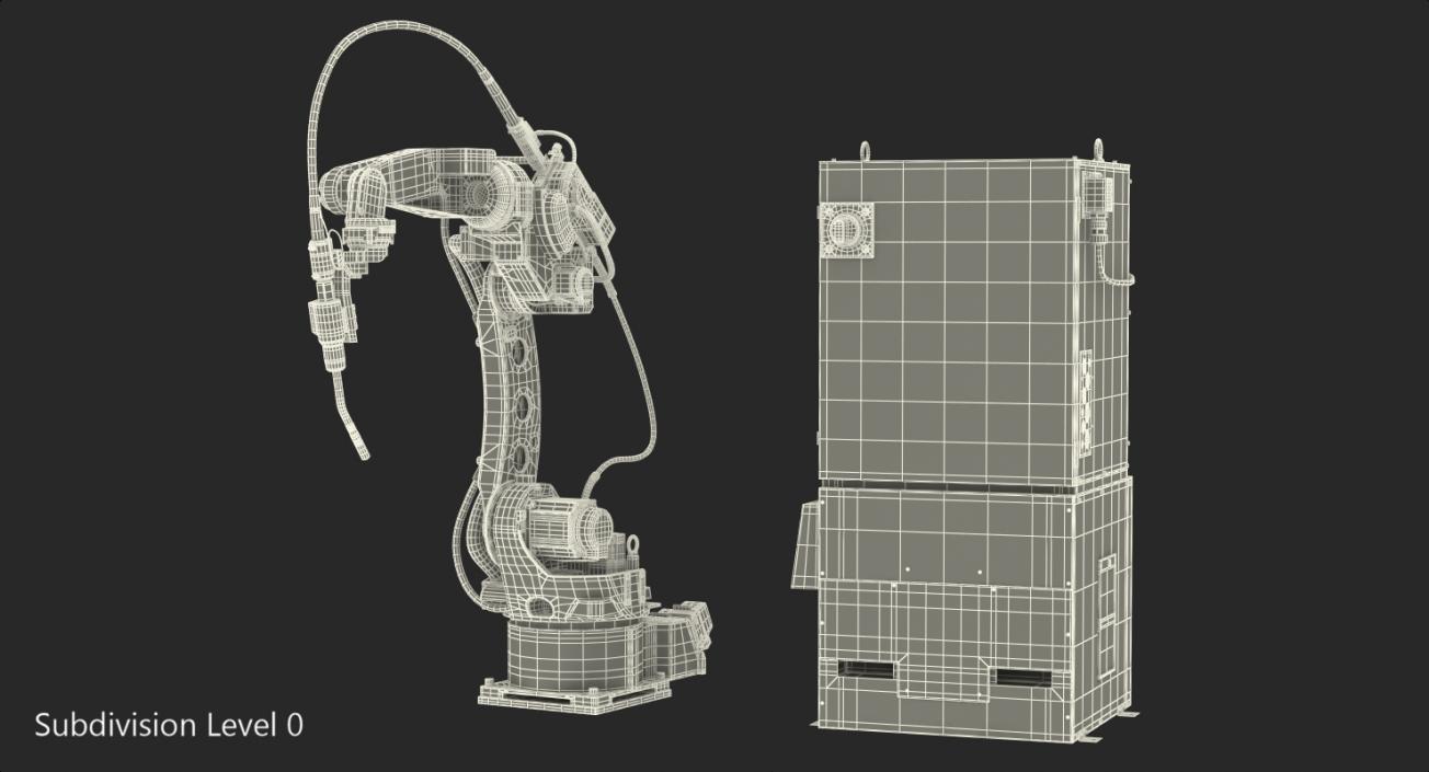 Generic Welding Robot with Power Supply 3D model