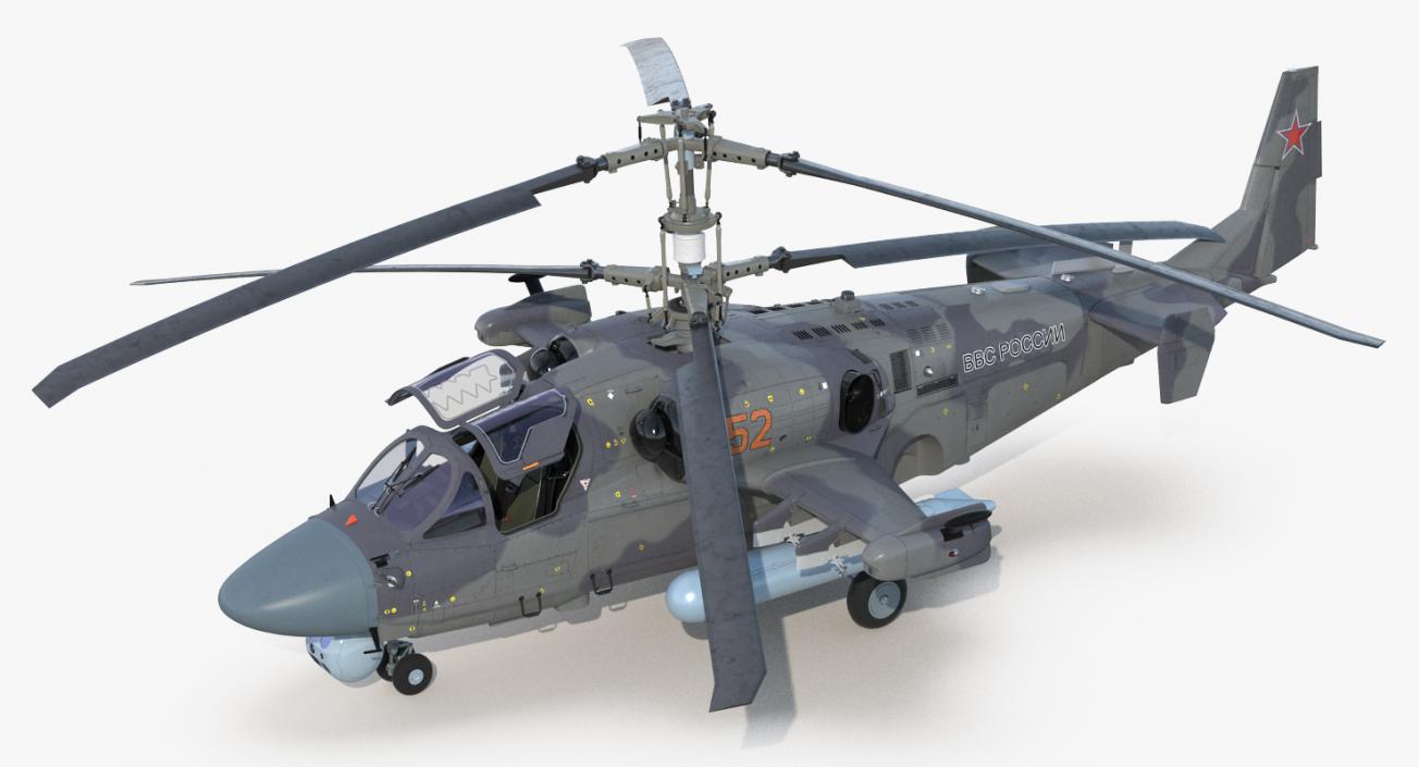 Attack Helicopter KA52 Black Shark Hokum A 3D