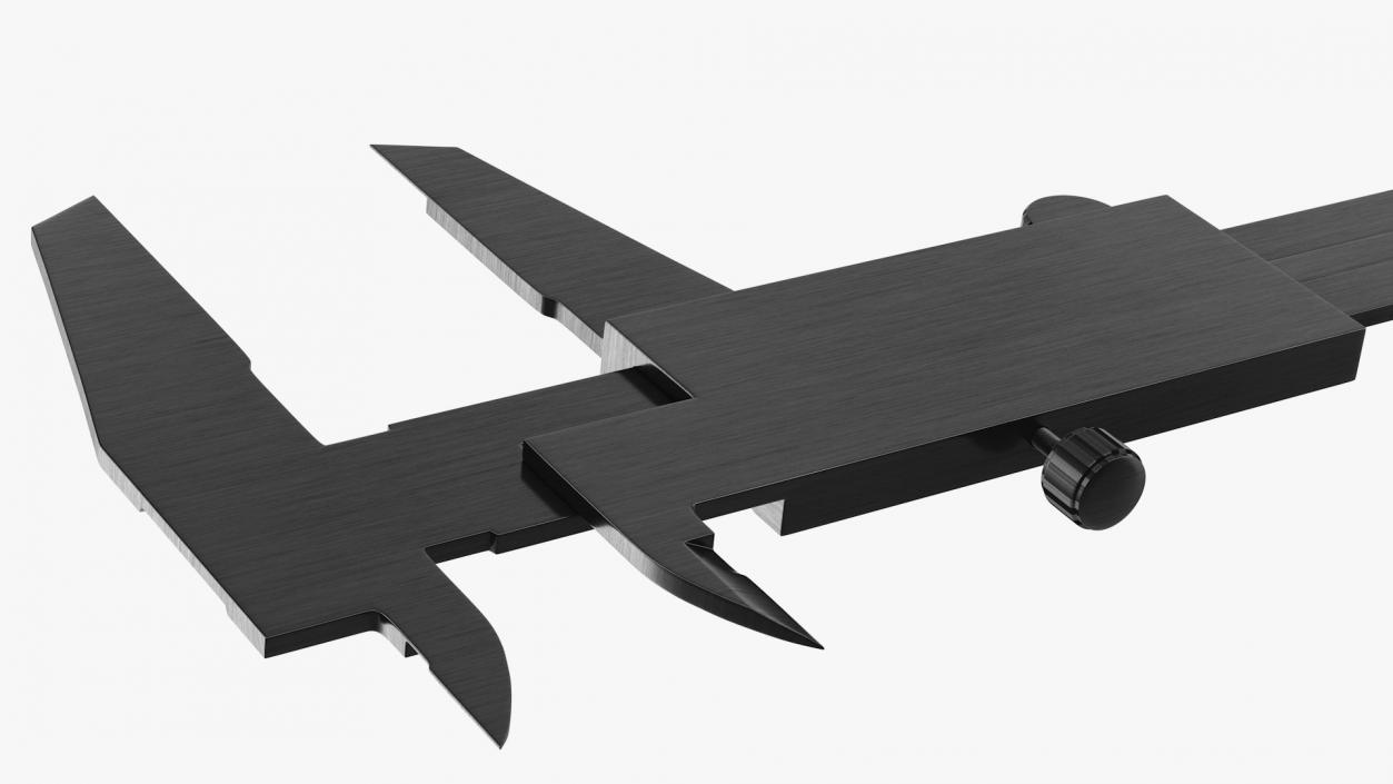 3D model Black Steel Vernier Caliper Generic