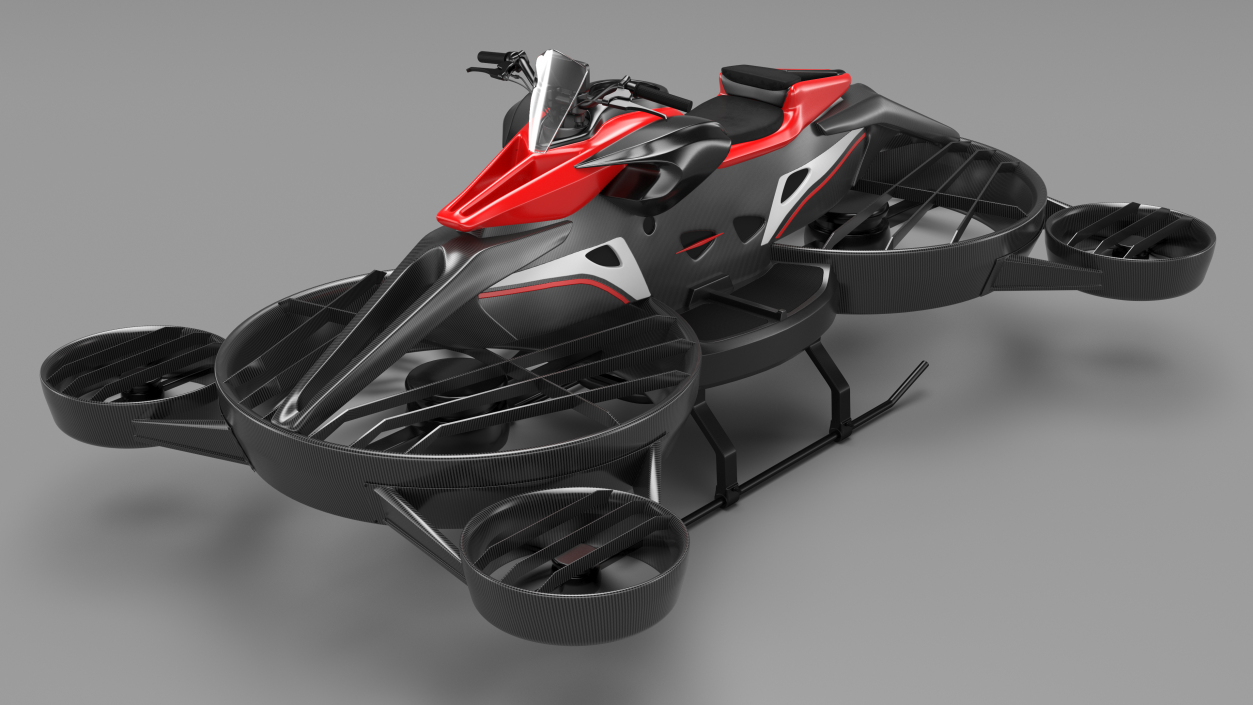 3D Red Hoverbike XTURISMO Fly