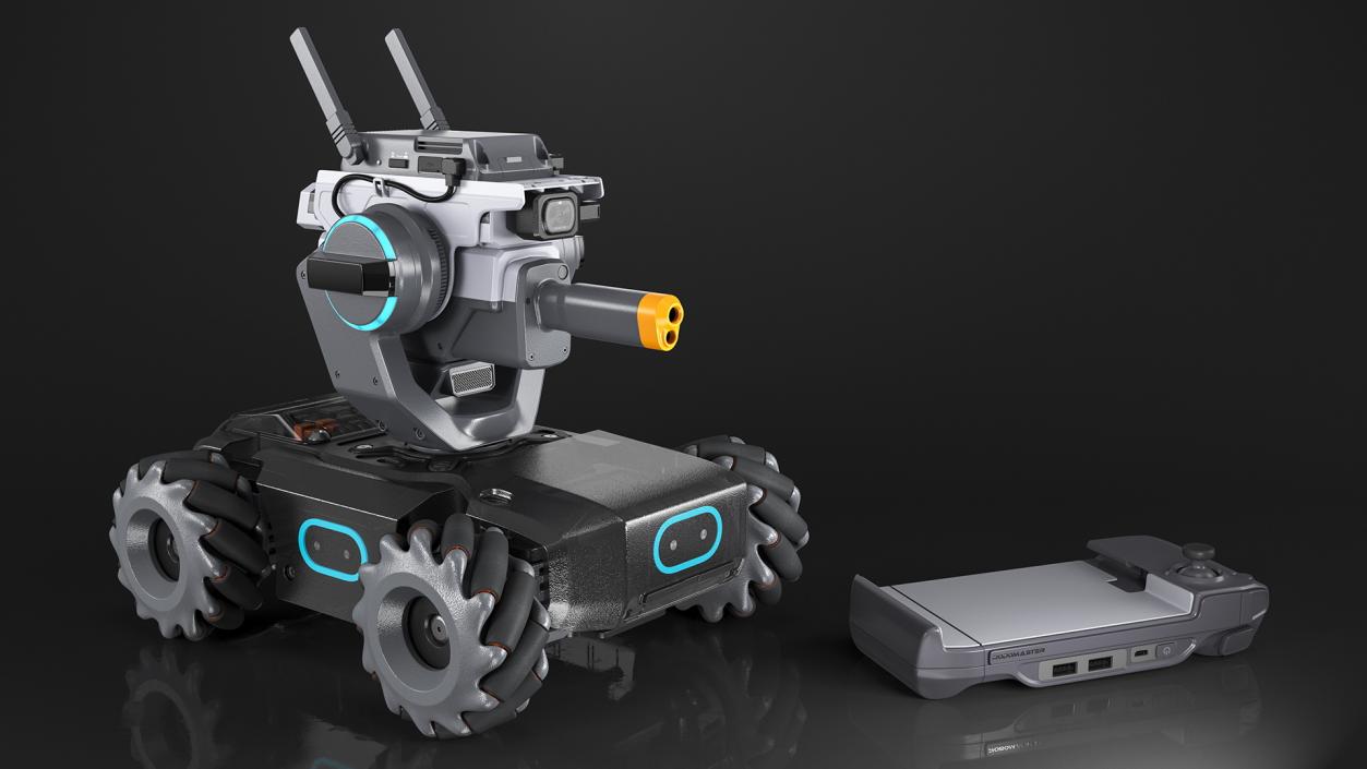 3D DJI RoboMaster S1 Educational Robot with Gamepad model