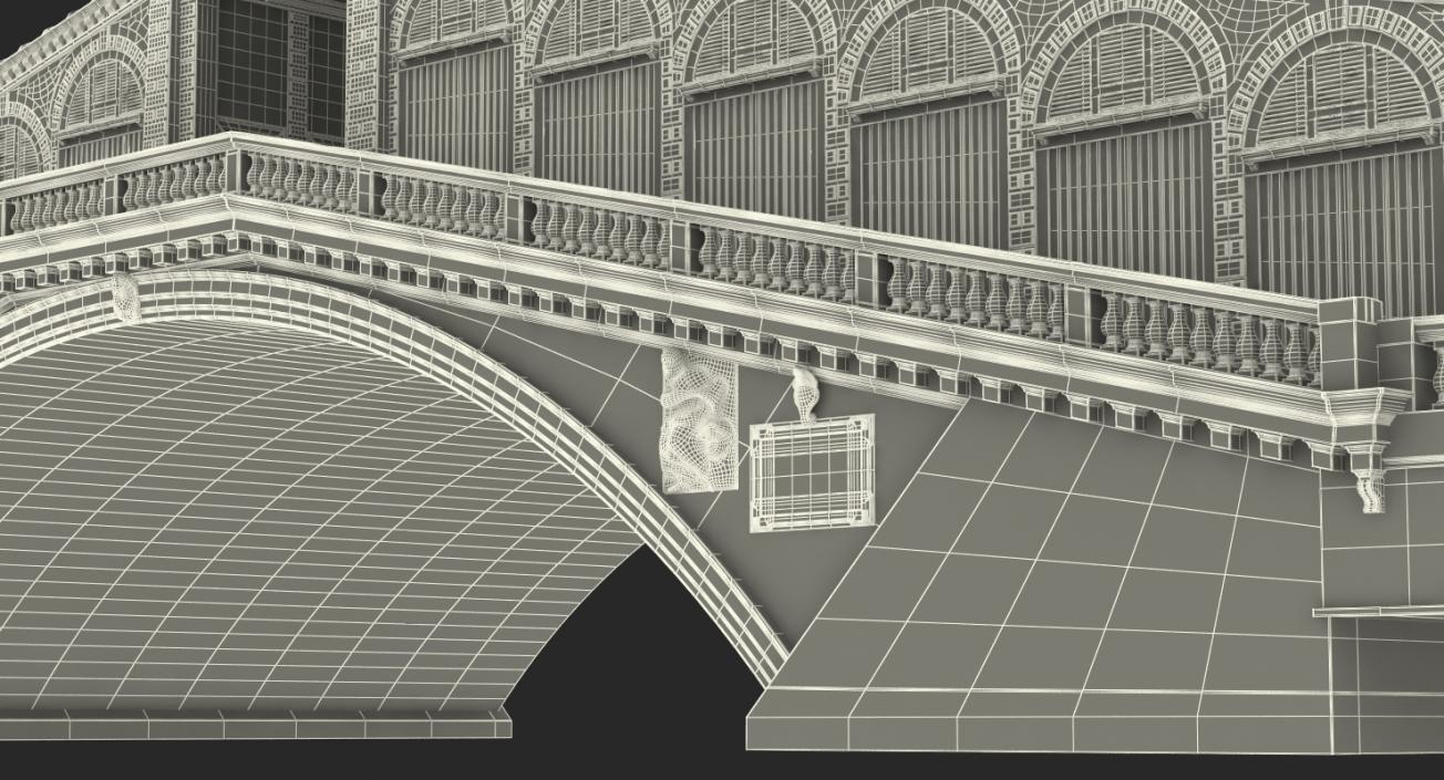 3D model Rialto Bridge Venice