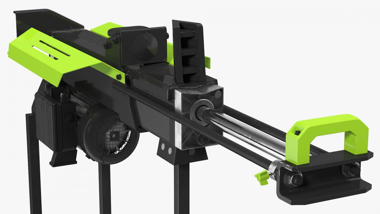 Electric Log Splitter with Stand Rigged 3D model