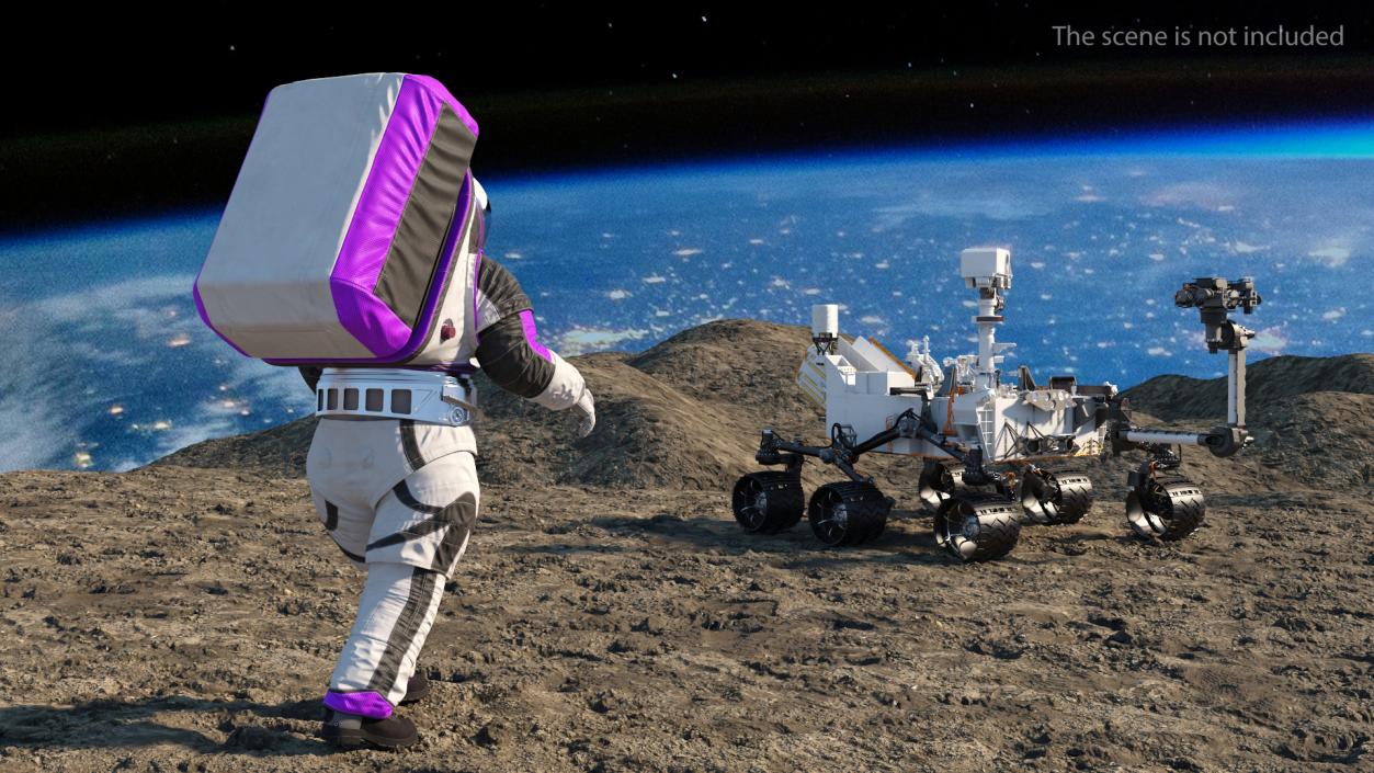 3D model Astronaut Wearing xEMU Walking Pose