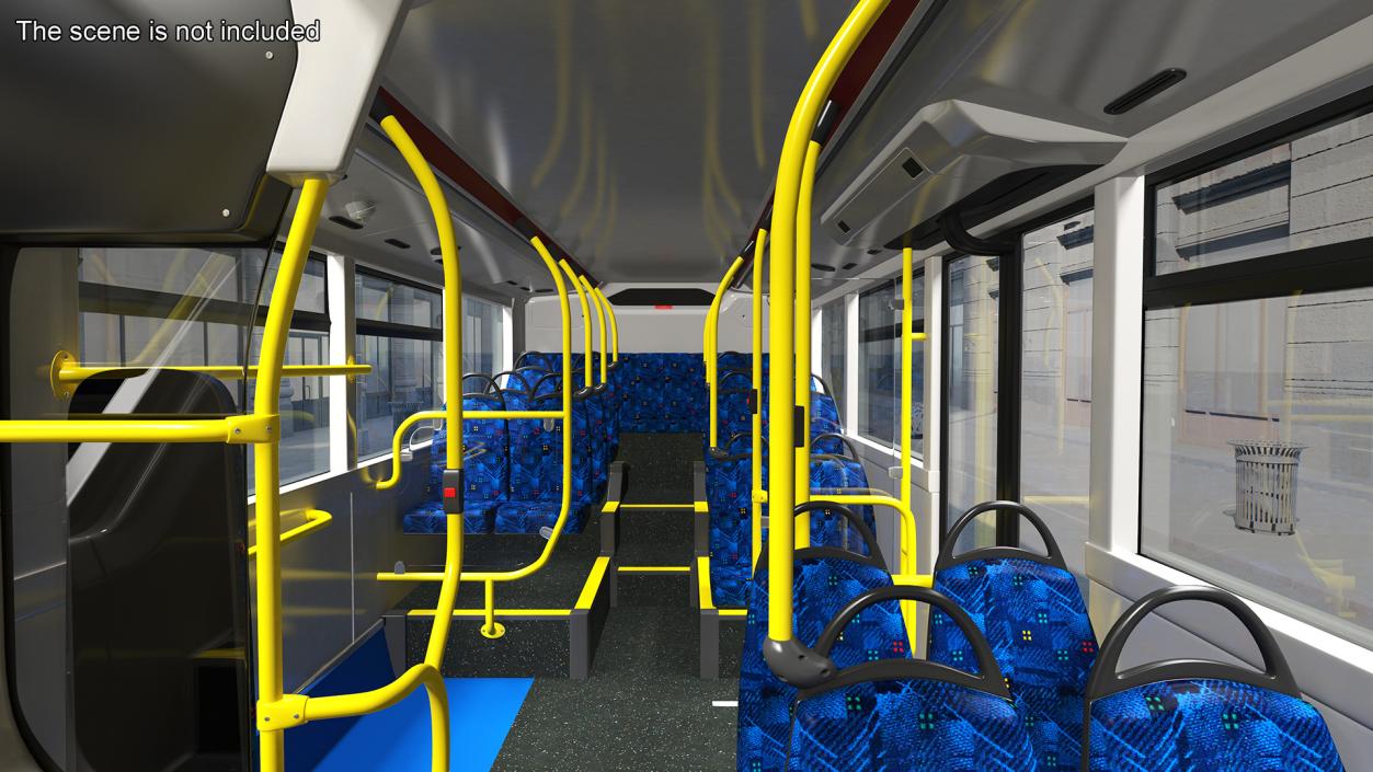 3D Electric Bus Alexander Dennis BYD 500 Simple Interior model