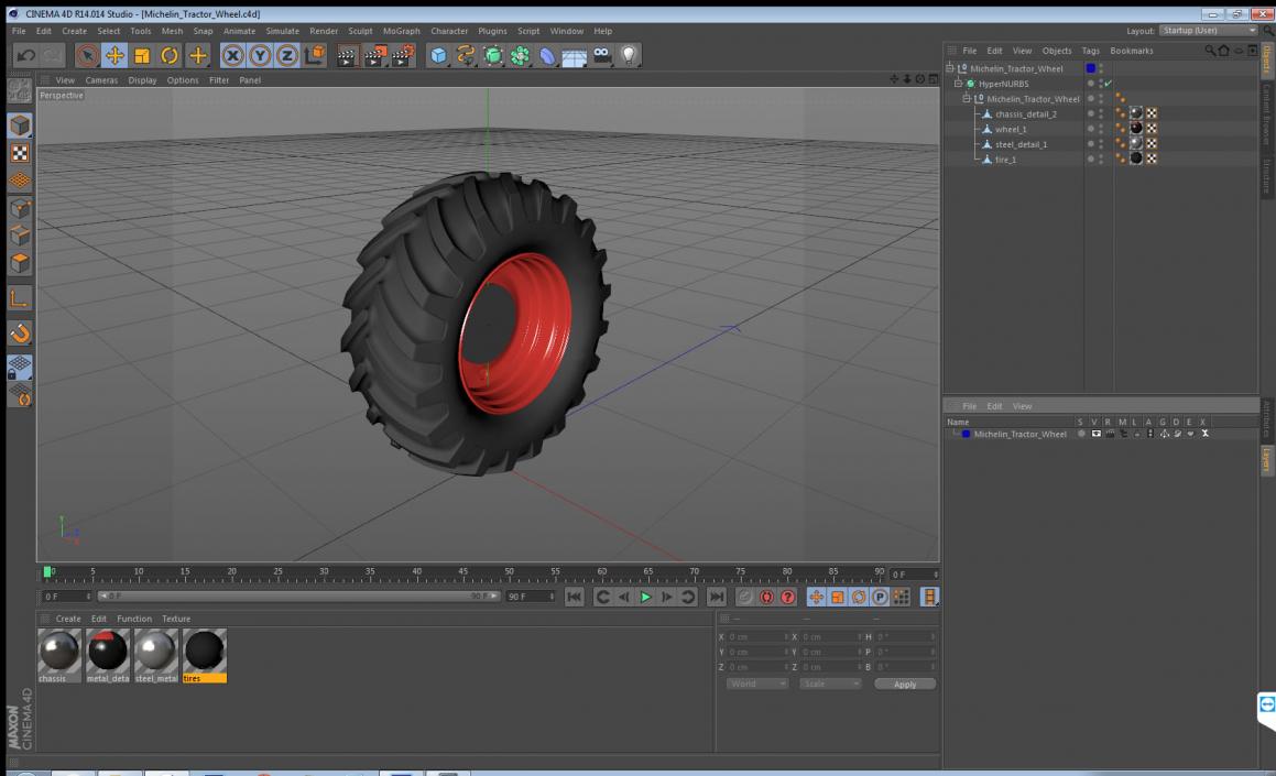 Michelin Tractor Wheel 3D