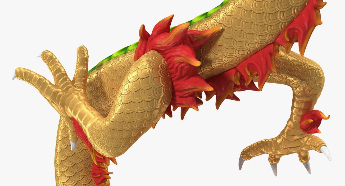 Multicolored Chinese Dragon 3D
