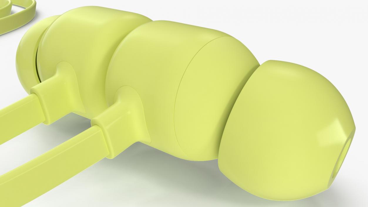Beats Flex Earphones Yuzu Yellow Folded 3D model