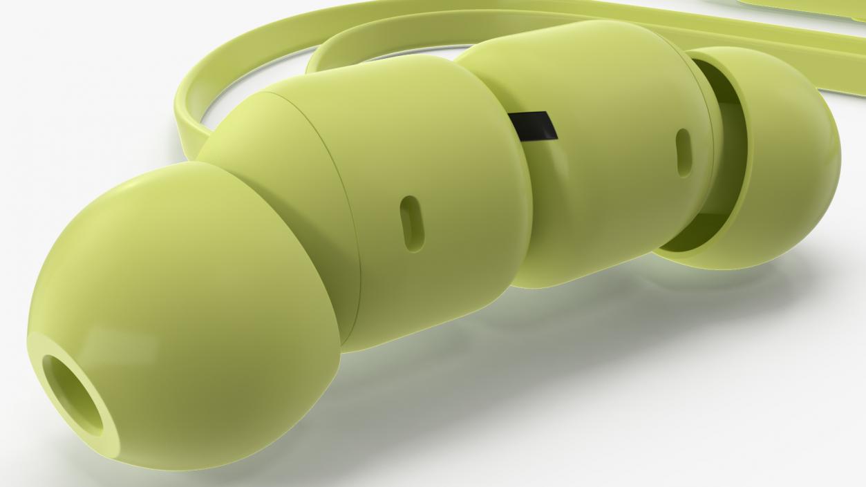 Beats Flex Earphones Yuzu Yellow Folded 3D model