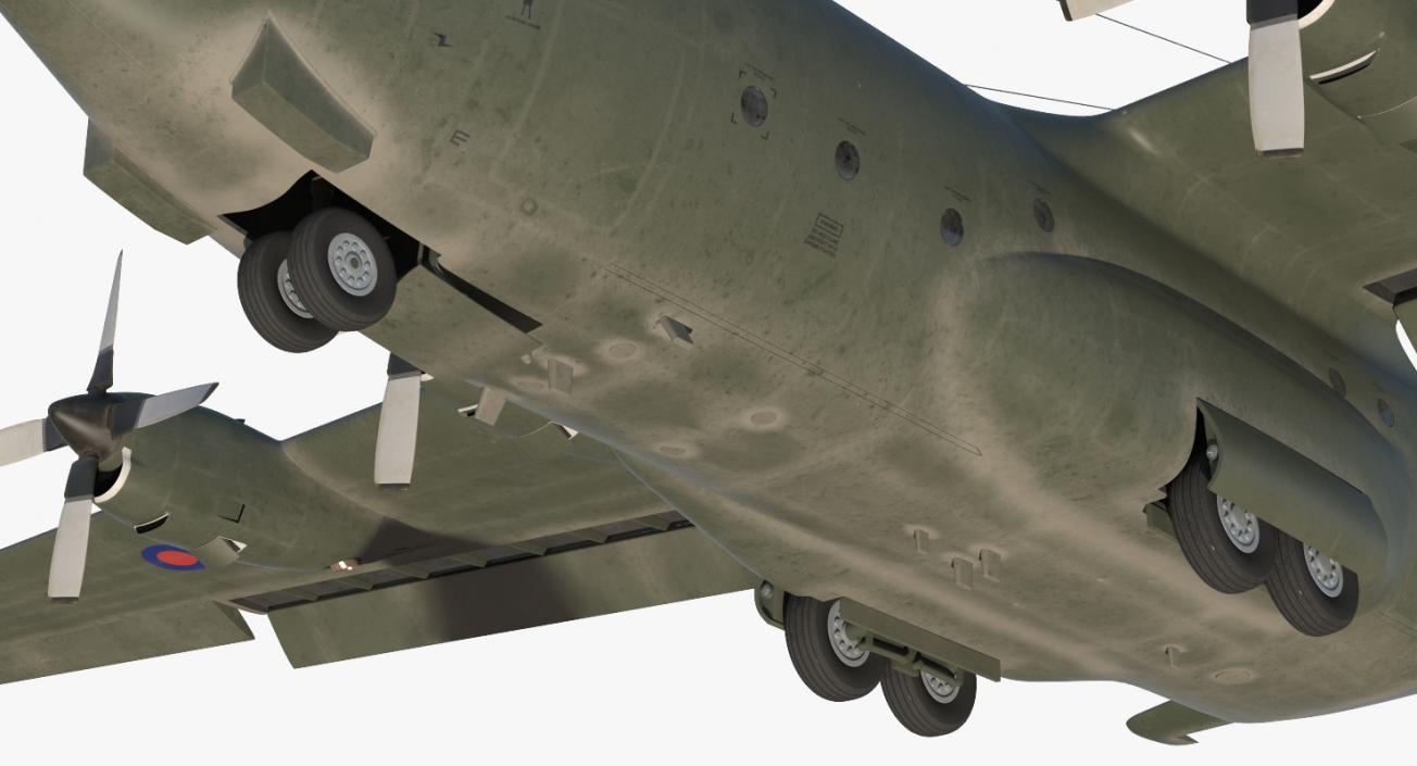 3D Lockheed Martin Hercules C130K Royal Air Force Rigged model