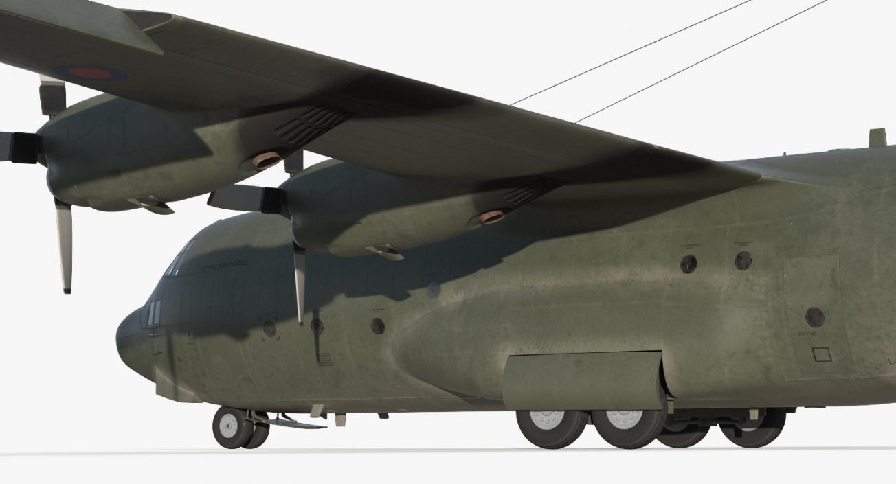 3D Lockheed Martin Hercules C130K Royal Air Force Rigged model