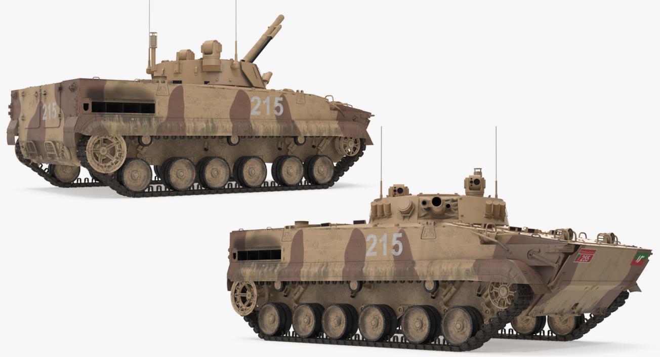 3D Light Tank BMP-3 Desert model