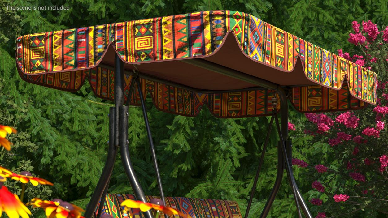 Porch Swing African 3D model