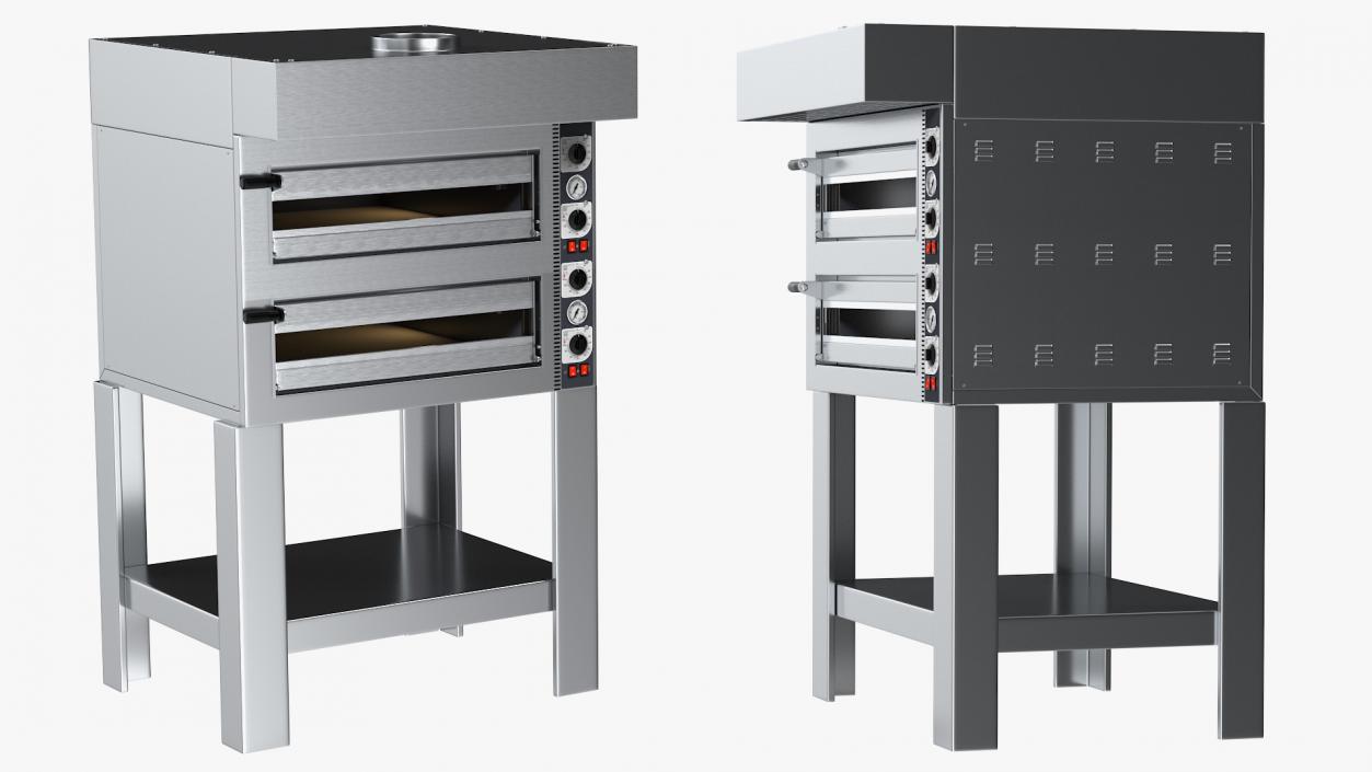 Twin Deck Electric Pizza Oven 3D model