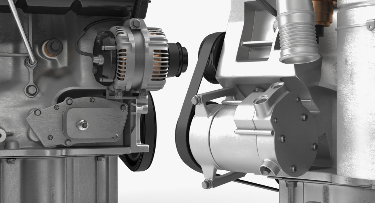 Turbo Diesel Engine 1.6 Liter 3D model