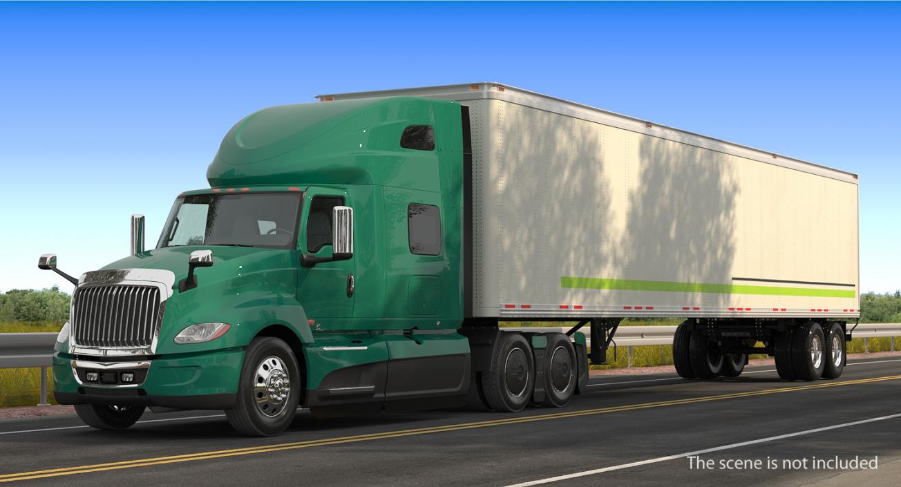 Heavy Duty Truck with Trailer 3D model