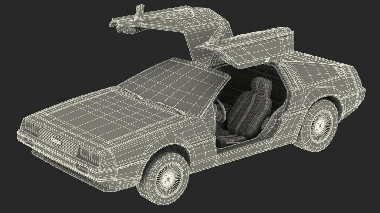 DeLorean DMC-12 Rigged 3D