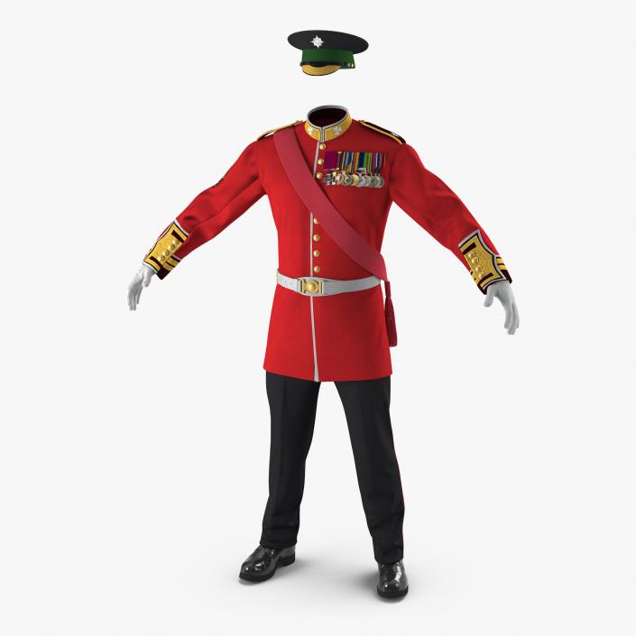 3D Irish Guard Sergeant Uniform model