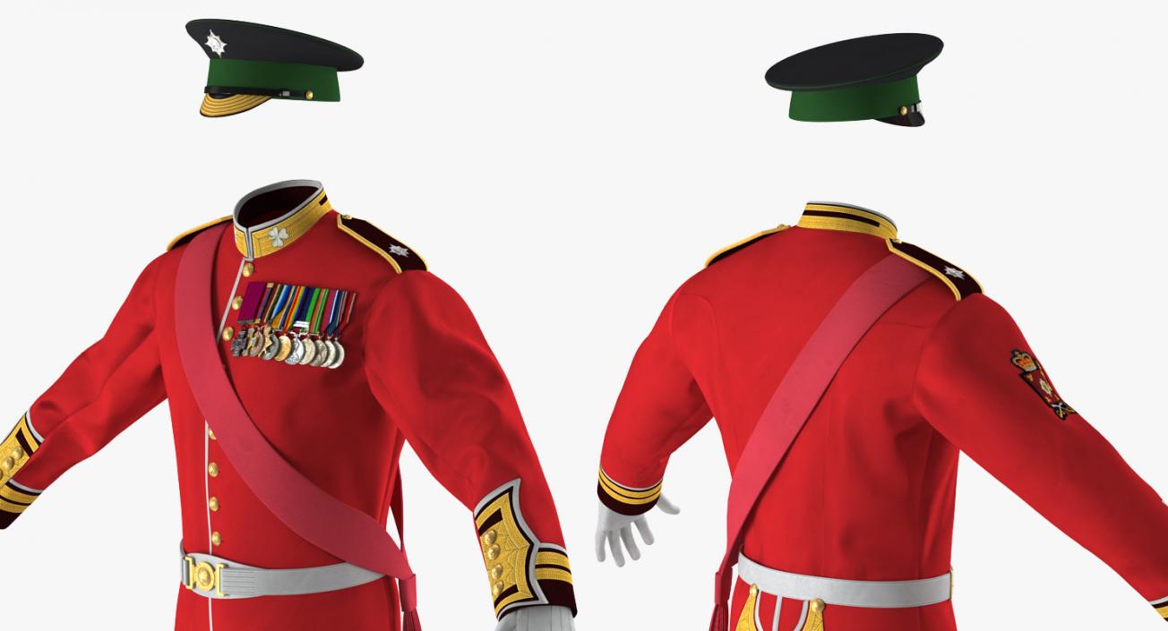 3D Irish Guard Sergeant Uniform model
