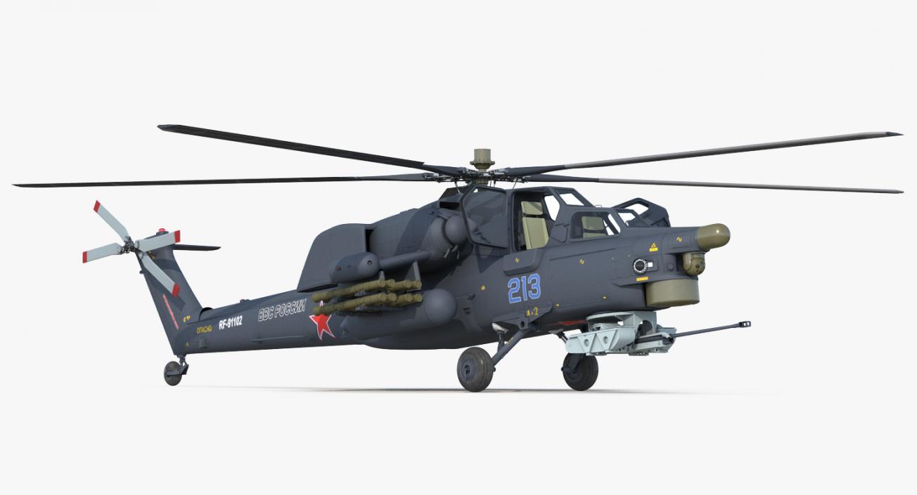 Attack Helicopter MI 28H Havoc Rigged 3D
