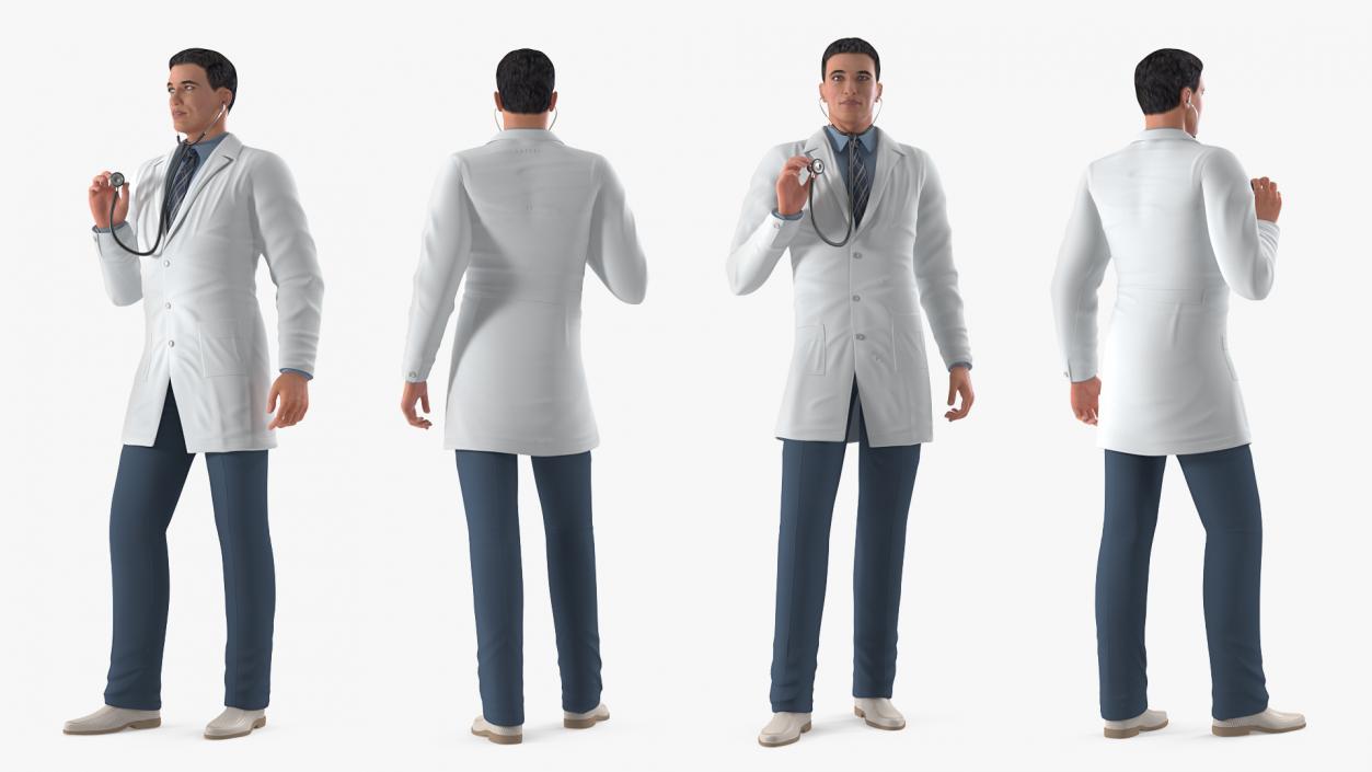3D Male Doctor Rigged model