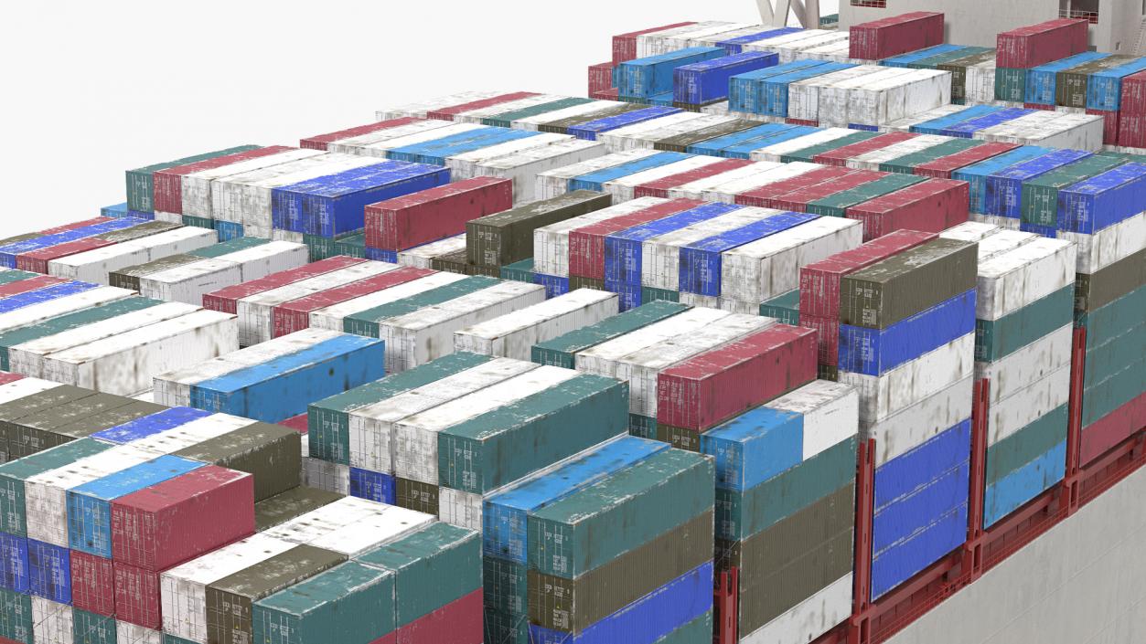 3D model Loaded Ultra Large Container Vessel