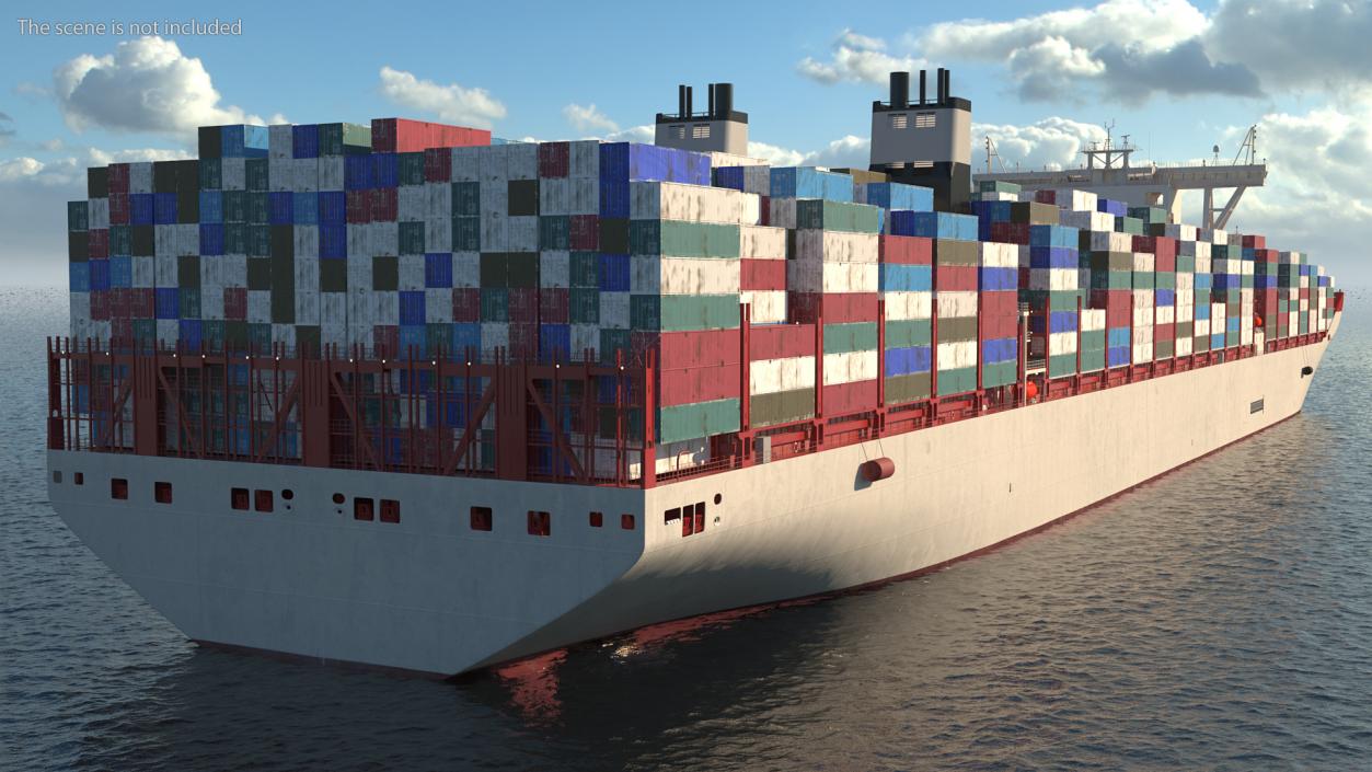3D model Loaded Ultra Large Container Vessel