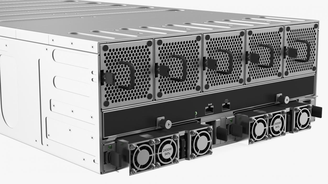 3D model HPE Cloudline CL5200 Server Opened with Disks