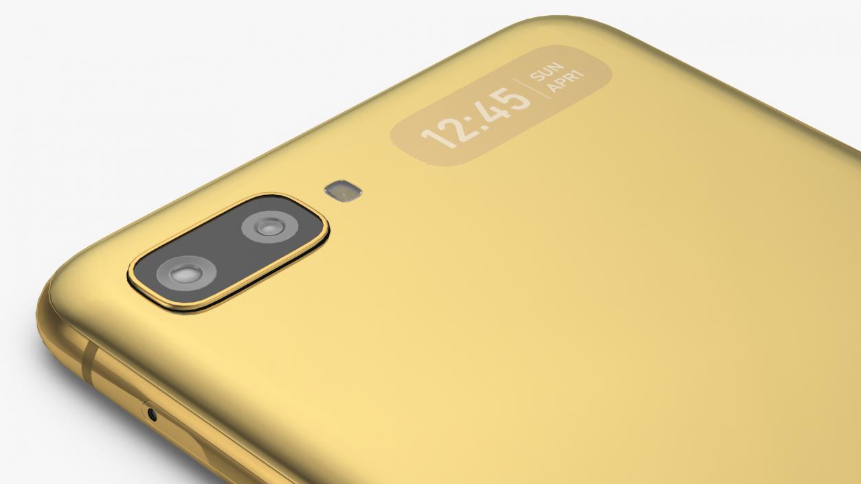 3D Samsung Galaxy Z Flip Mirror Gold model