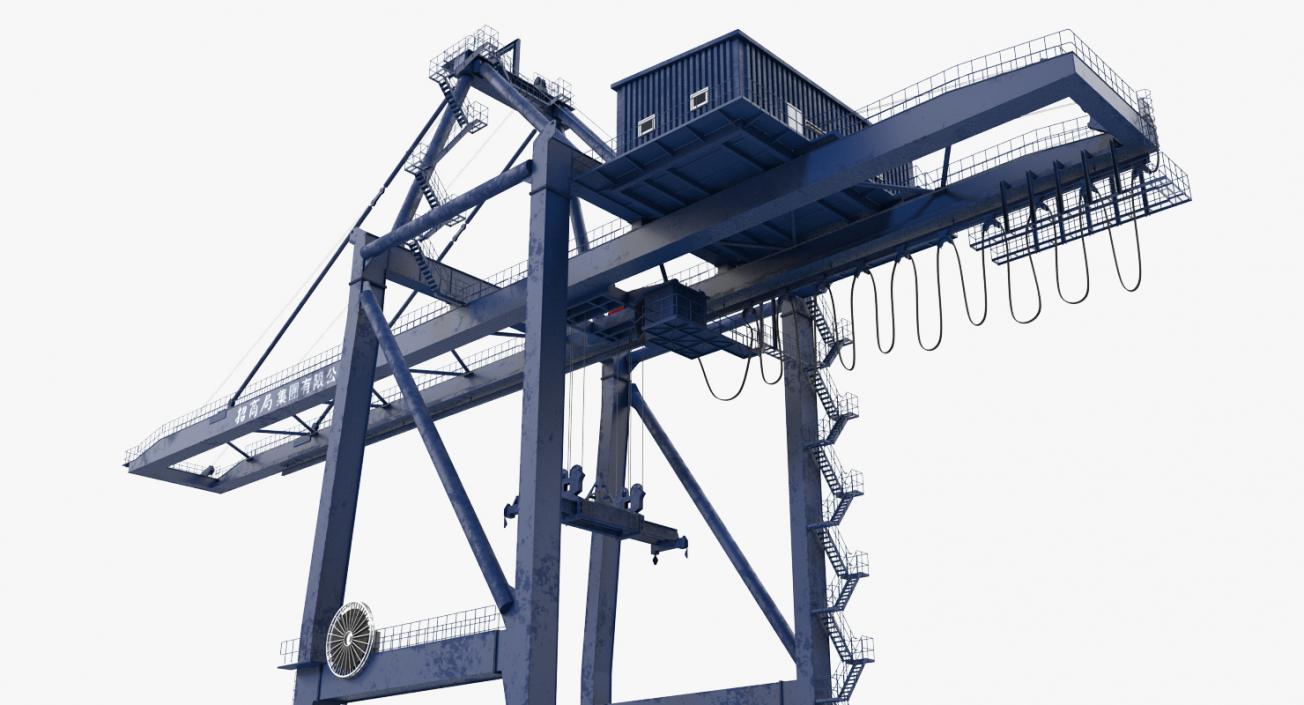 3D model Container Crane Blue