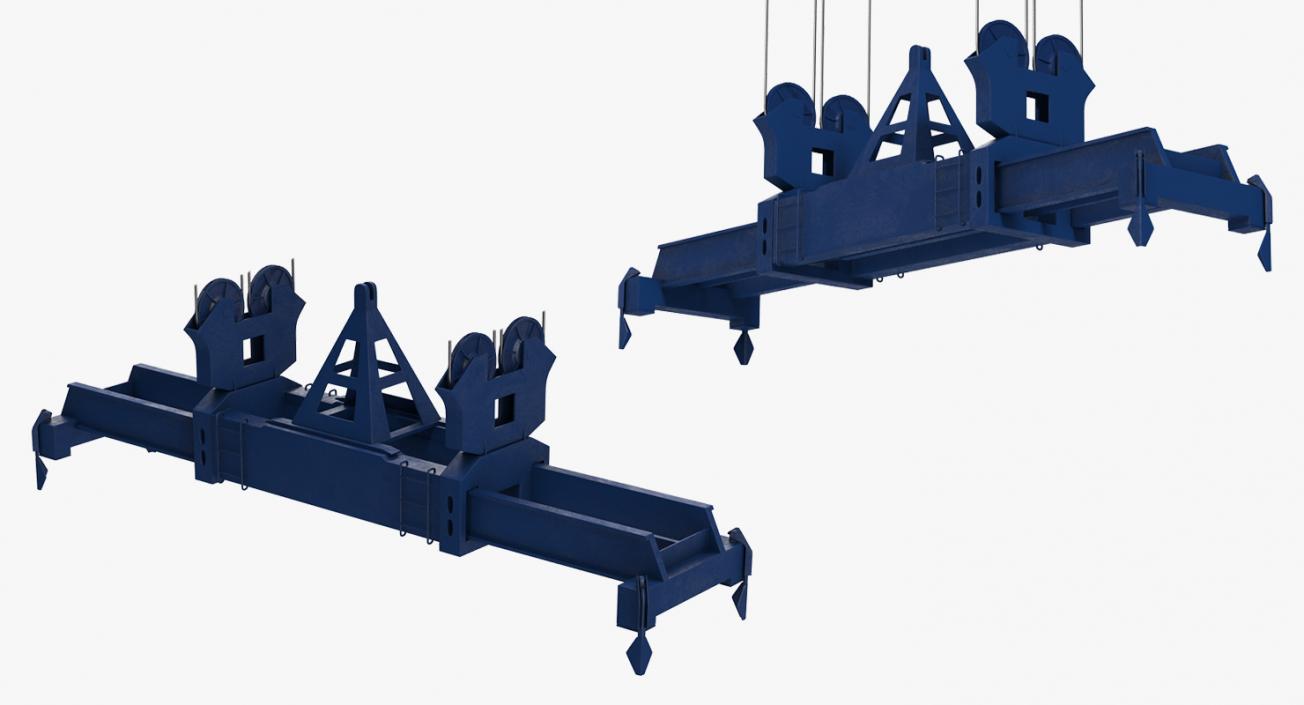 3D model Container Crane Blue