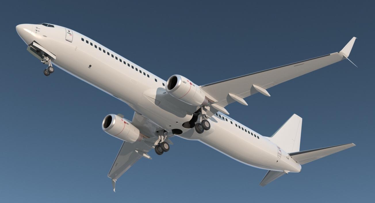 3D model Boeing 737-900 with Interior and Cockpit Generic Rigged