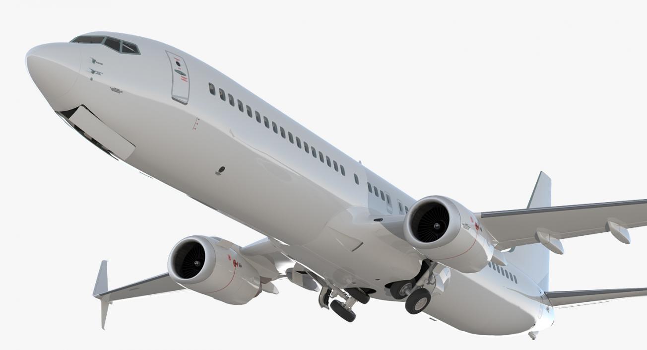 3D model Boeing 737-900 with Interior and Cockpit Generic Rigged