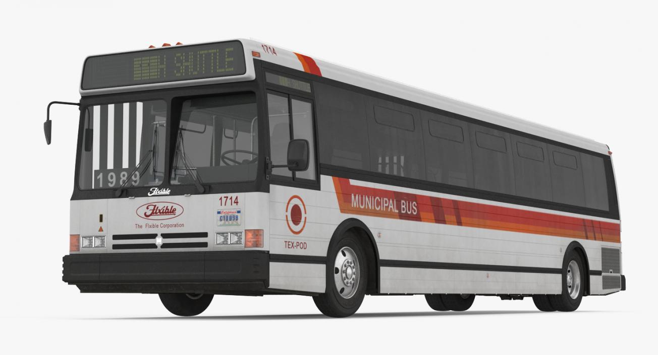 Flxible Metro D Municipal Bus 3D model