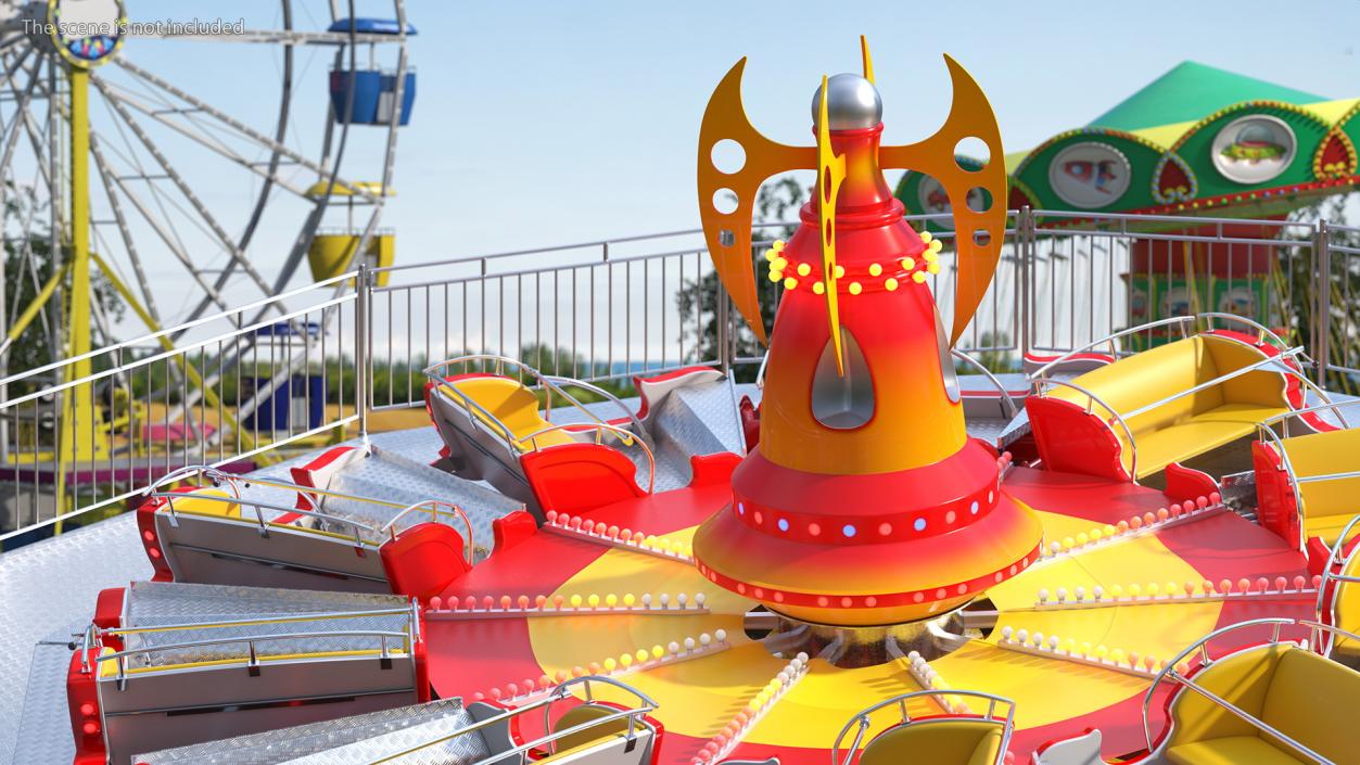 3D Flat Ride Theme Park Attraction
