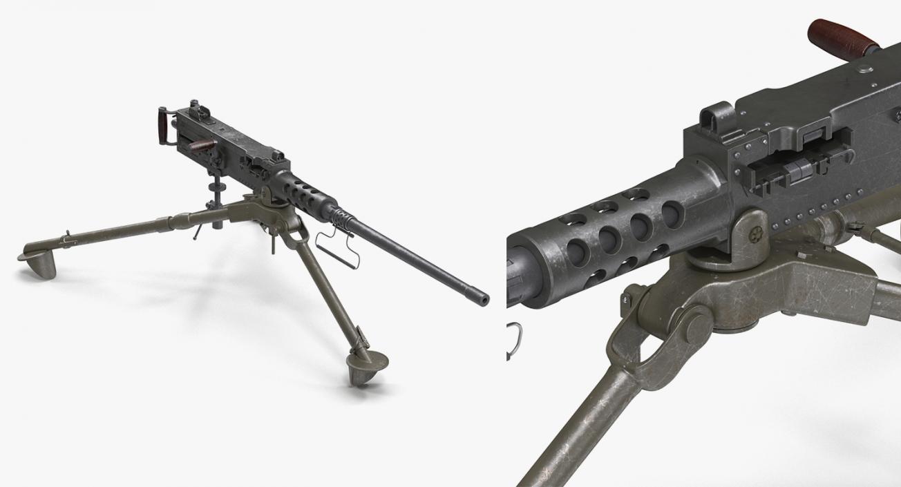 3D Machine Guns Collection model