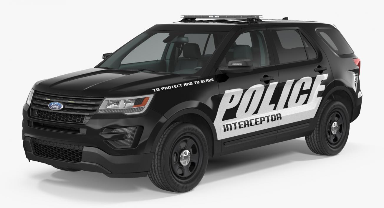3D Ford Police Interceptor Unit 2016 model