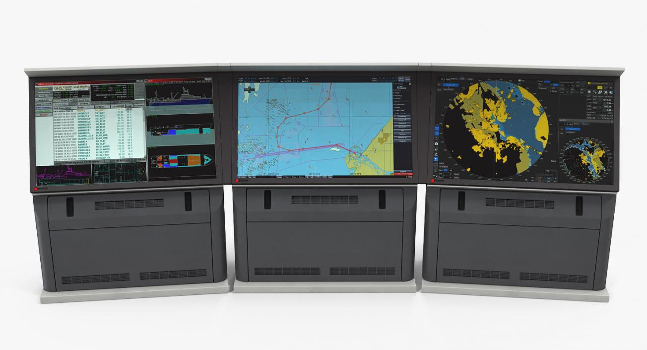 Naval Monitors Radar System 3D