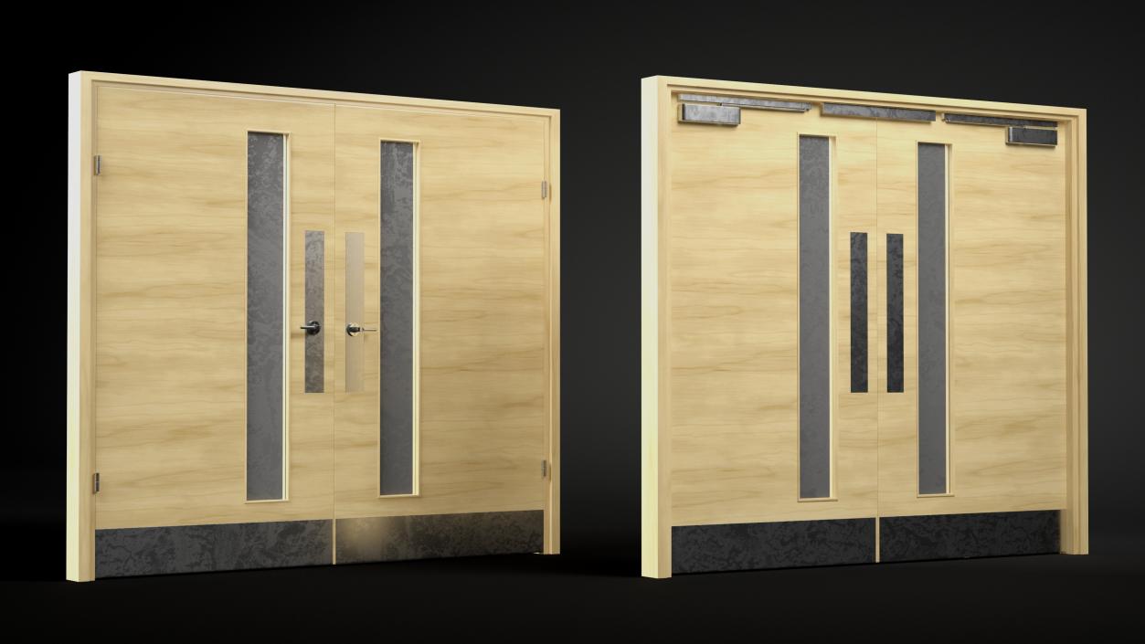 Wooden Fire Doors 3D